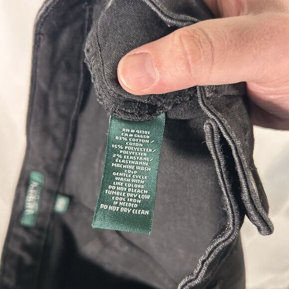 Lauren Ralph Lauren Jeans Women's 8 Black Denim Pockets Button Zip Cotton Blend - Picture 11 of 11